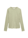 Marks & Spencer Изглажен топ с дълги ръкави, с вълна Marks & Spencer зелен