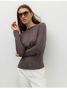 Marks & Spencer Изглажен топ с дълги ръкави, с вълна Marks & Spencer кафяв