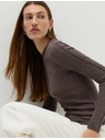 Marks & Spencer Изглажен топ с дълги ръкави, с вълна Marks & Spencer кафяв