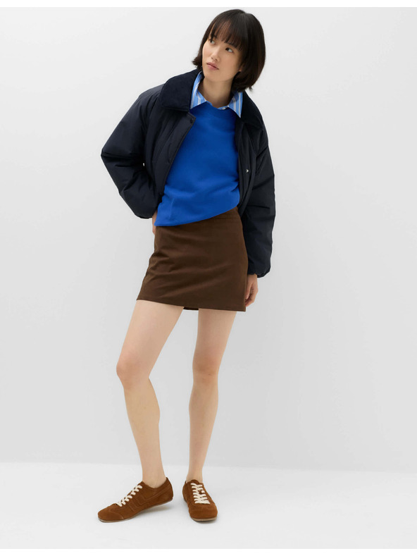Marks & Spencer Мини пола от имитация замша Marks & Spencer кафява