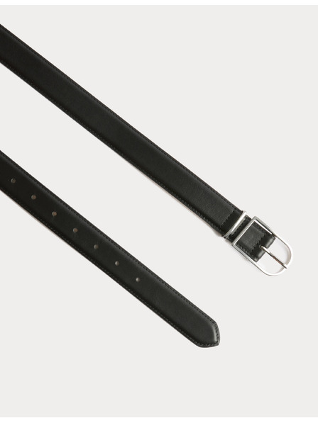 Marks & Spencer Широк кожен колан към дънки със закопчалка Marks & Spencer черно