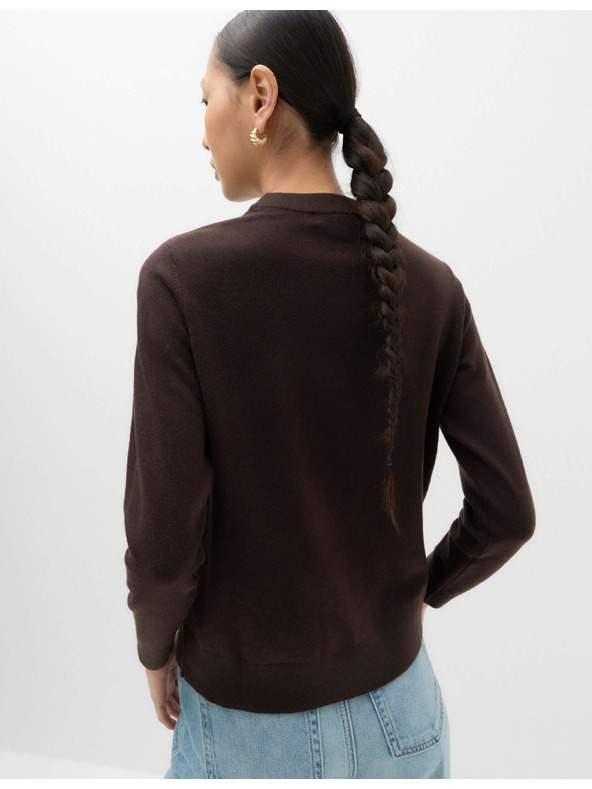 Marks & Spencer Суитшърт с яка от лека прежда Marks & Spencer кафяв