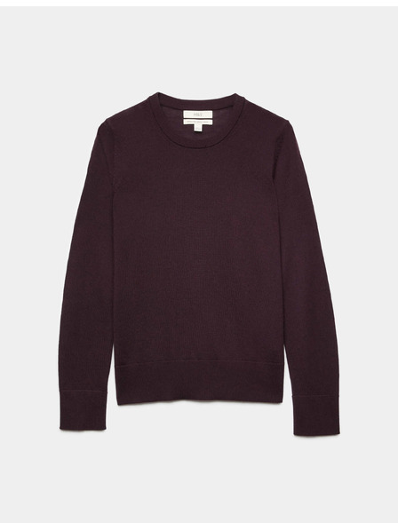 Marks & Spencer Пуловер с възлов деколте от чист мерино Marks & Spencer лилаво