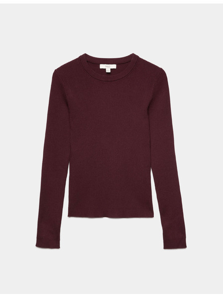 Marks & Spencer Прилепнат мощен пулувър с кръгло деколте Marks & Spencer червена