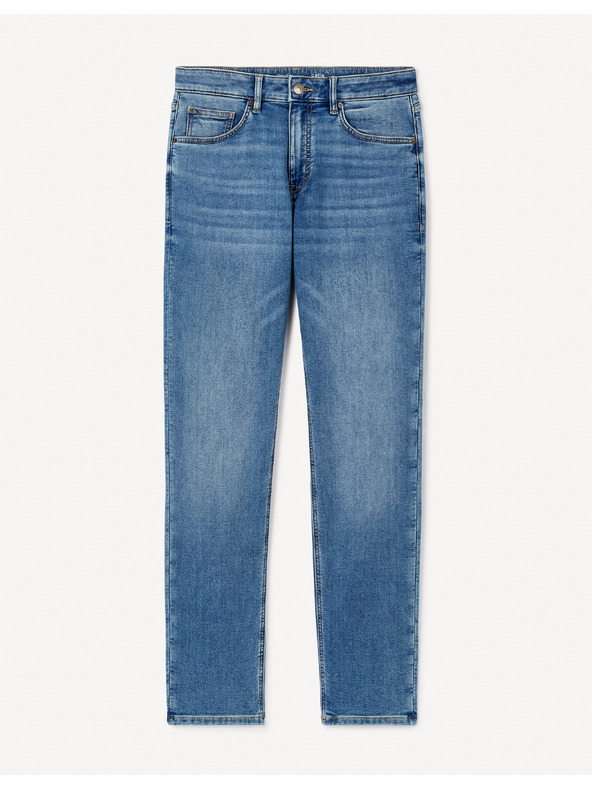 Celio Сини мъжки дънки с права кройка Celio C15 Stlmaille