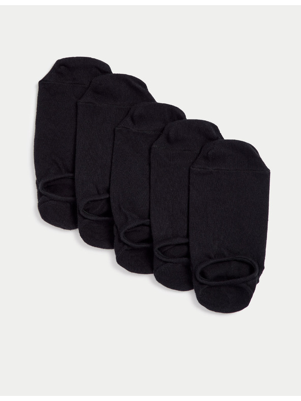 Marks & Spencer Къси чорапи Trainer Liners™ с технология Cool & Fresh™, 5 чифта в опаковка Marks & Spencer черни