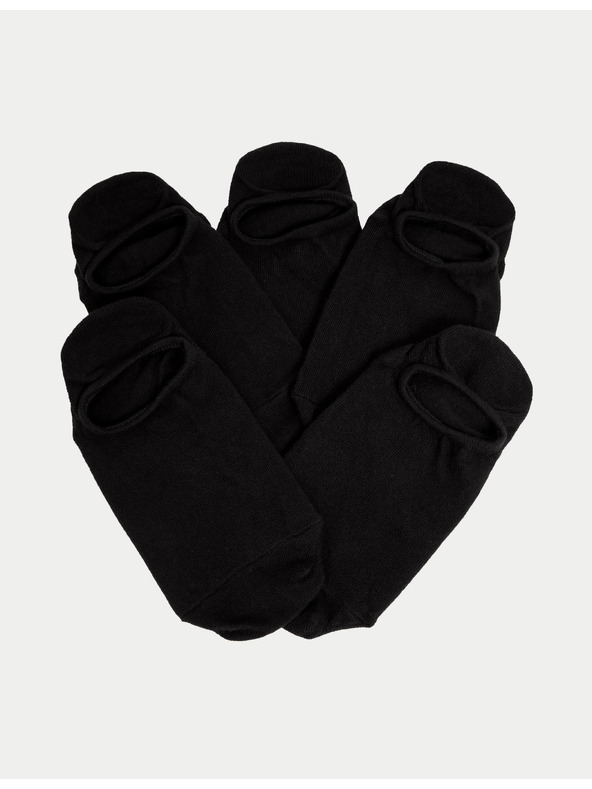 Marks & Spencer Къси чорапи Trainer Liners™ с технология Cool & Fresh™, 5 чифта в опаковка Marks & Spencer черни