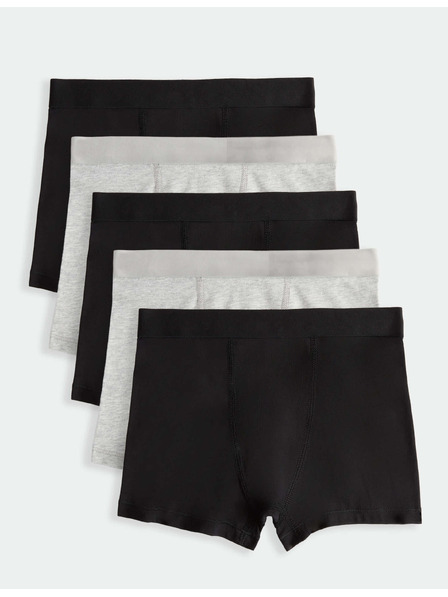 Marks & Spencer Памучни боксерки с еластан, 10 броя в опаковка (5–16 години) Marks & Spencer черен