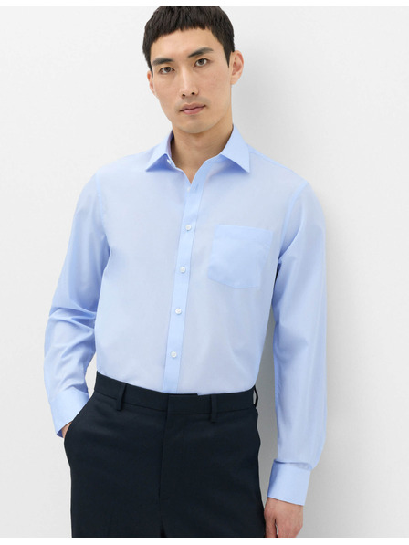 Marks & Spencer Риза тесен крой с дълъг ръкав, лесно глаждане, 3 чифта Marks & Spencer синьо