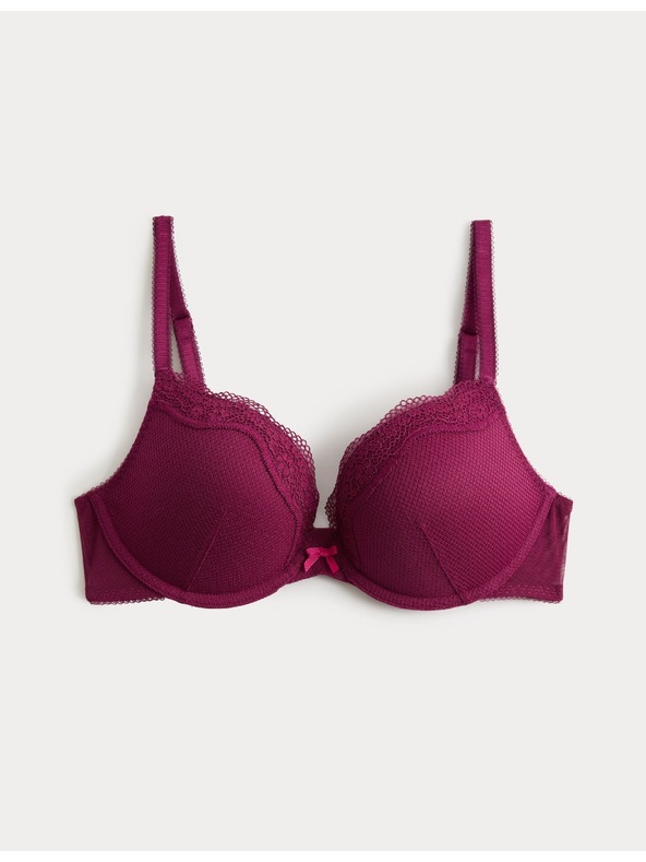 Marks & Spencer Дантелено push-up бюстие Jasmine с костици, (размер A–E) Marks & Spencer розов