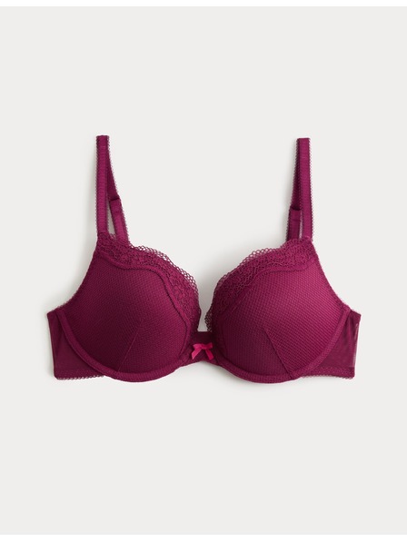 Marks & Spencer Дантелено push-up бюстие Jasmine с костици, (размер A–E) Marks & Spencer розов