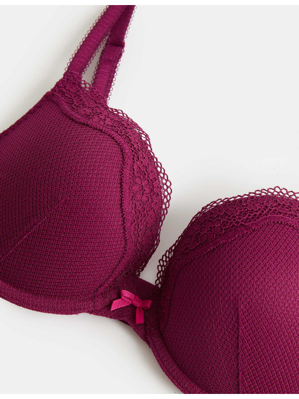 Marks & Spencer Дантелено push-up бюстие Jasmine с костици, (размер A–E) Marks & Spencer розов