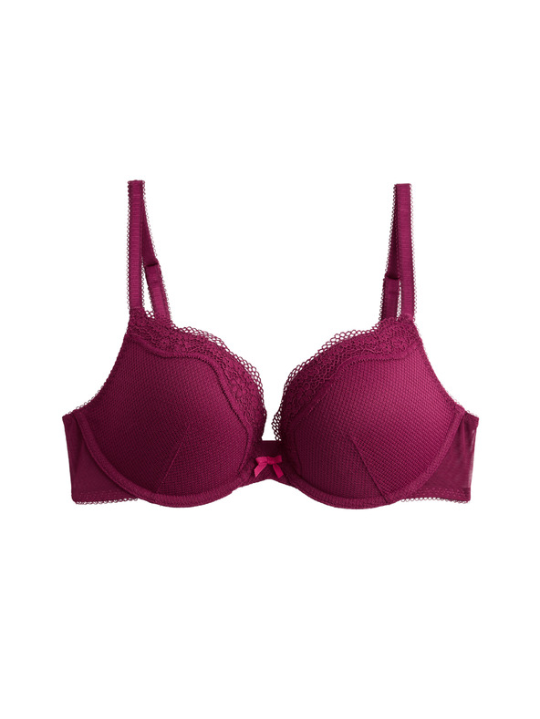 Marks & Spencer Дантелено push-up бюстие Jasmine с костици, (размер A–E) Marks & Spencer розов
