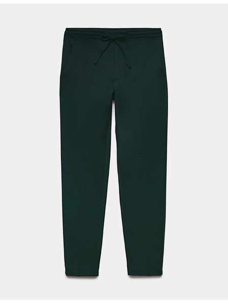 Marks & Spencer Еластични официални панталони класически крой Marks & Spencer зелен