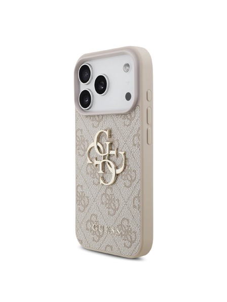 Guess Guess PU 4G Metal Logo Заден калъф за iPhone 18 Pro Pink