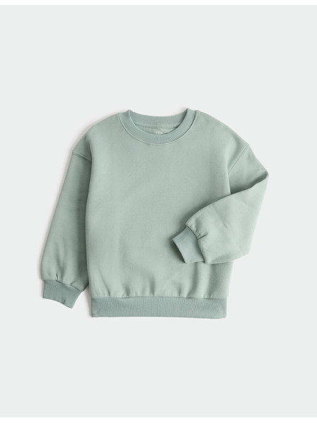 Marks & Spencer Суитшърт с висок памук (2–8 години) Marks & Spencer зелена