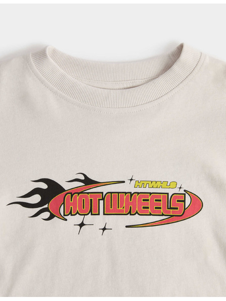 Marks & Spencer 2 тениски Hot Wheels™ от чист памук (2–8 години) Marks & Spencer кремава
