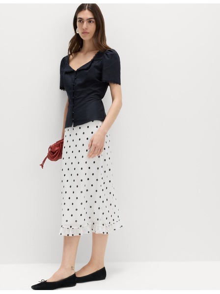 Marks & Spencer Пола с точки до коляното Marks & Spencer кремава