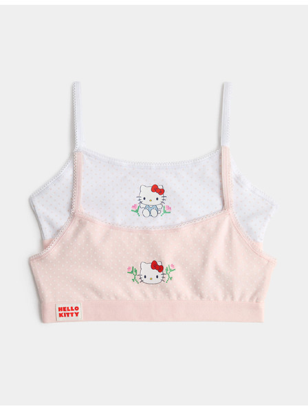 Marks & Spencer Скъсени топове с мотив Hello Kitty™, висок процент памук, 2 бр. (7–16 години) Marks & Spencer розова
