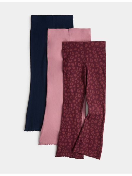 Marks & Spencer Разширени лосини със животински принт (2–10 години), 3 бр. в опаковка Marks & Spencer многоцветна