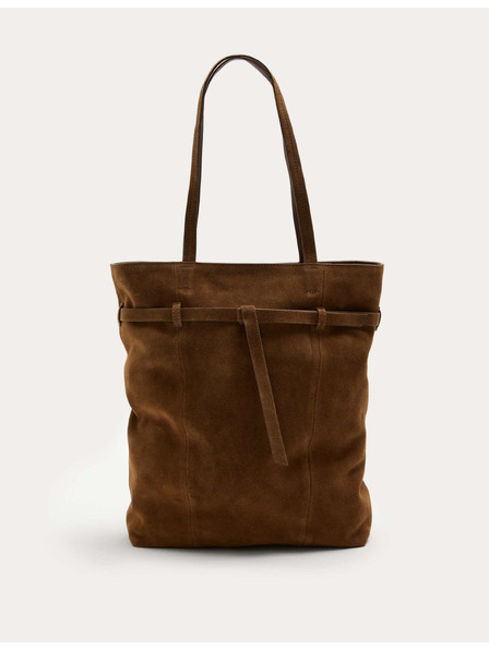Marks & Spencer Велурена чанта tote с дръжка Marks & Spencer кафява