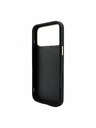 Guess Guess PU Leather 4G Gold Frame Embossed MagSafe Заден калъф за iPhone 18 Pro Black