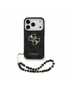 Guess Guess PU 4G Metal Logo Strap Заден калъф за iPhone 18 Pro Black