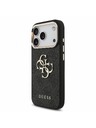 Guess Guess PU 4G Metal Logo Strap Заден калъф за iPhone 18 Pro Black