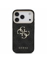 Guess Guess PU 4G Metal Logo Strap Заден калъф за iPhone 18 Pro Black