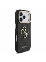 Guess Guess PU 4G Metal Logo Strap Заден калъф за iPhone 18 Pro Black