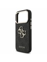Guess Guess PU 4G Metal Logo Strap Заден калъф за iPhone 18 Pro Black