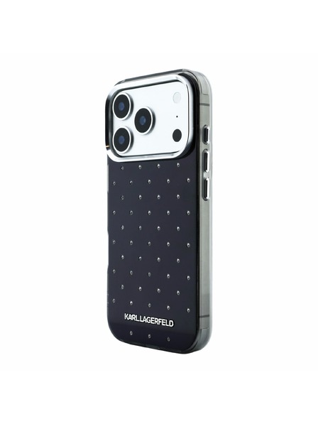 Karl Lagerfeld Karl Lagerfeld IML Rhinestones Allover Magsafe Заден калъф за iPhone 18 Pro Black