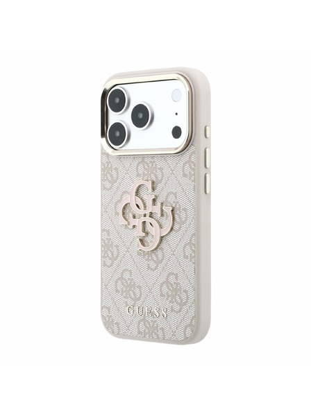 Guess Guess PU 4G Resin Metal Logo Задна корица за iPhone 18 Pro Max Pink