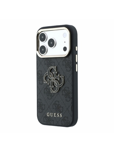 Guess Guess PU 4G Resin Metal Logo Задна корица за iPhone 18 Pro Max Black