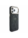 Guess Guess PU Leather 4G Gold Frame Embossed MagSafe Задна корица за iPhone 18 Pro Max Black