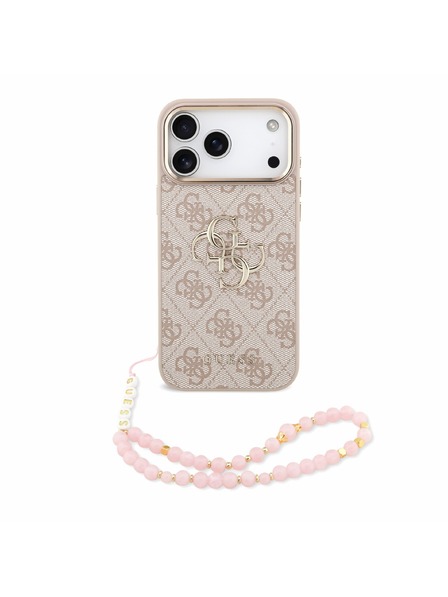 Guess Guess PU 4G Metal Logo Лента Задна корица за iPhone 18 Pro Max Pink