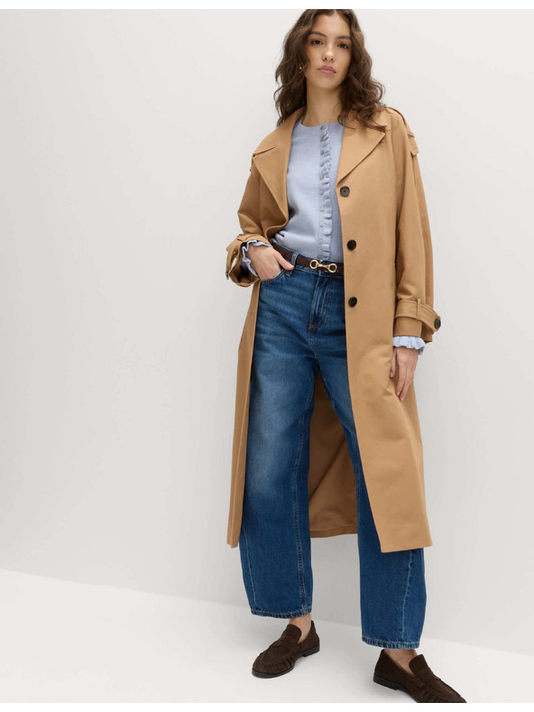 Marks & Spencer Кардиган от въздушна прежда и тесен крой Marks & Spencer син