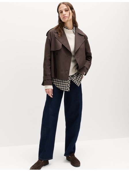 Marks & Spencer Къс тренчкот от чист памук Marks & Spencer кафяв