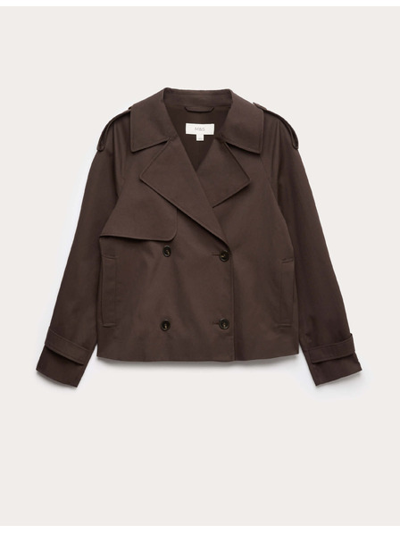 Marks & Spencer Къс тренчкот от чист памук Marks & Spencer кафяв