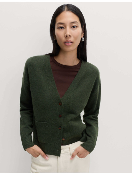 Marks & Spencer Rozpinací кардиган от въздушна прежда с V деколте Marks & Spencer зелен