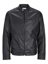 Jack & Jones JJEDYLAN черна мъжка кожена яке