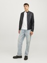 Jack & Jones JJEDYLAN черна мъжка кожена яке