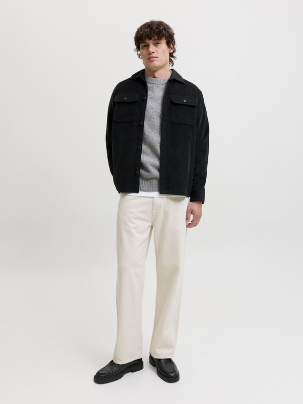 Jack & Jones Велветна риза черна