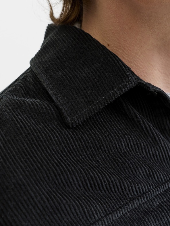 Jack & Jones Велветна риза черна