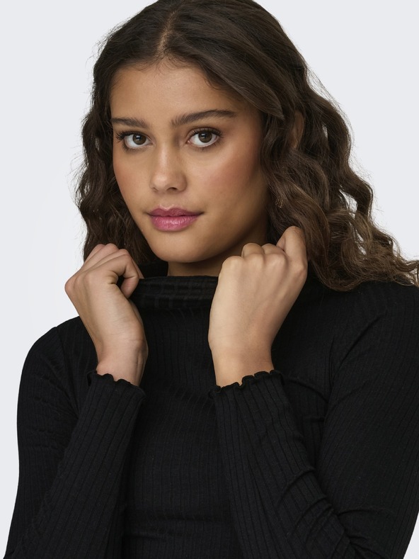 Jacqueline de Yong Топ с дълги ръкави FRANSISKA черен