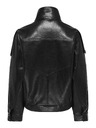 Jacqueline de Yong Черно кожено яке bomber RAYE