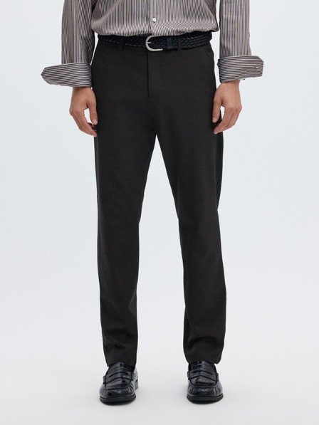 SELECTED Мъжки slim панталони черни