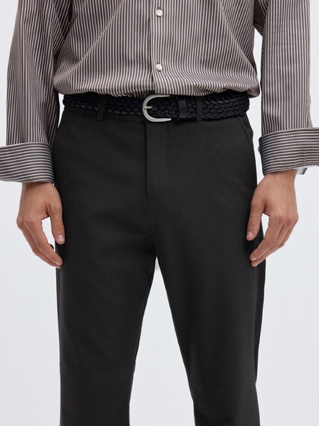 SELECTED Мъжки slim панталони черни