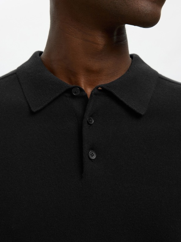 SELECTED Мъжко polo тениска SELECTED черна