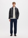 SELECTED Мъжки структуриран пуловер light grey